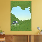 Selawik meer Alaska kaart Canvas Afdruk (Insitu (Woonkamer))