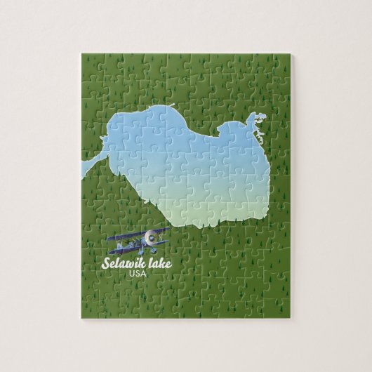 Selawik meer Alaska kaart Legpuzzel (Verticaal)