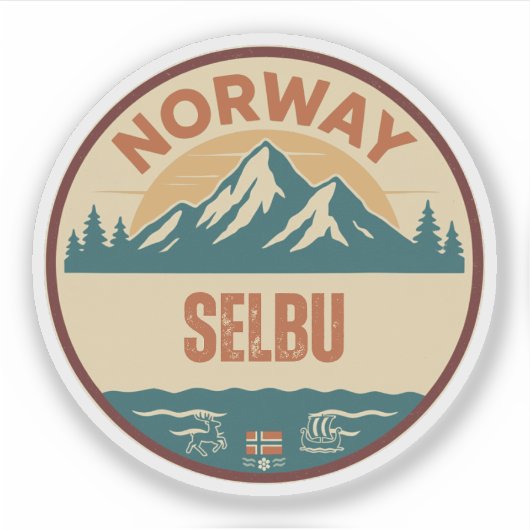 Selbu, Noorwegen Noorwegen Sticker (Voorkant)