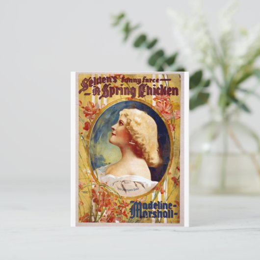 Selden's Funny Farce A Spring Chicken Briefkaart (Staand voorkant)