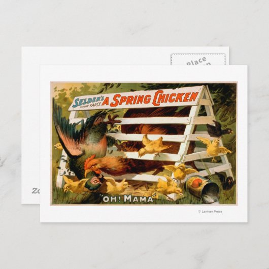 Selden's Funny Farce, een lentepick 2 Briefkaart (Voorkant / Achterkant)