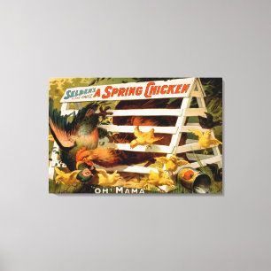 Selden's Funny Farce, een lentepick Canvas Afdruk