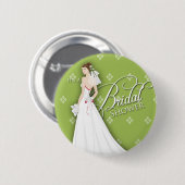 Seldergroene witte  Vrijgezellenfeest Pin Ronde Button 5,7 Cm (Voorkant /achterkant)