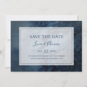 Selderige nachtruimte met horizontaal Lijst Save The Date (Voorkant)