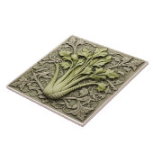 Selderij - Art Nouveau Keramische Tegel Tegeltje (Zijkant)