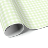 Selderij Groen | Wit Gingham inpakpapier (Rol Hoek)