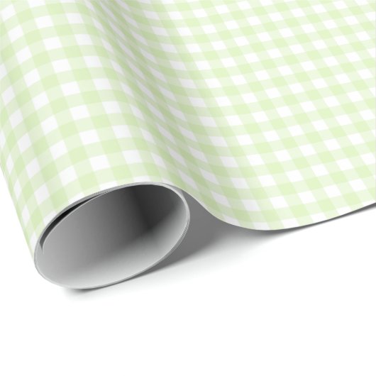 Selderij Groen | Wit Gingham inpakpapier (Rol Hoek)