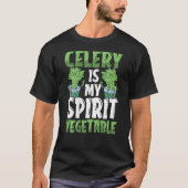 Selderij is mijn Spirit Groente Backprint Groente T-shirt (Voorkant)