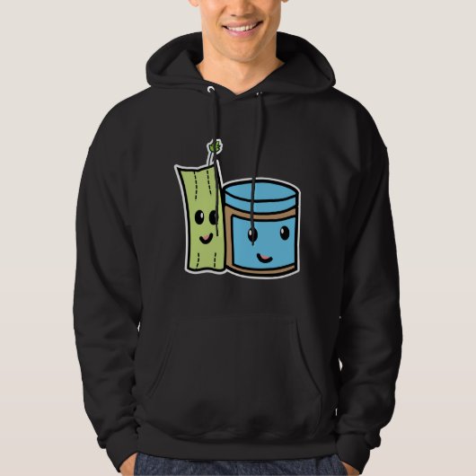 Selderij + Peanut Butter Suspect Celery™ BFF Zwart Hoodie (Voorkant)