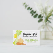 Selderij wortel citroen fruit groente bedrijf ca.. visitekaartje (Staand voorkant)