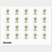 Selderijbont Funny Veggie Celery Pun Ronde Sticker (Vel)
