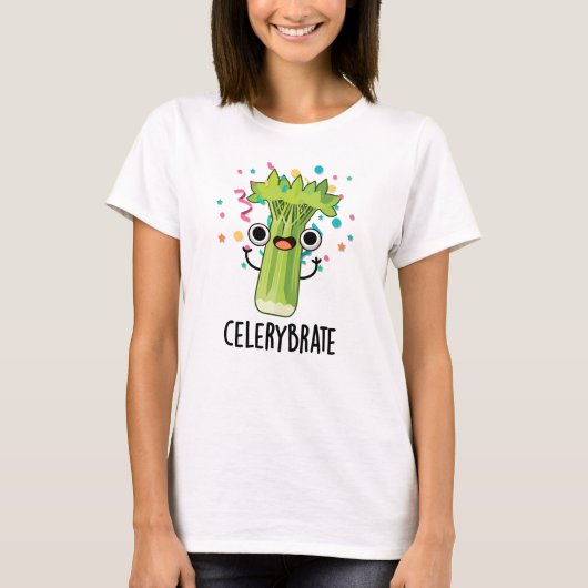 Selderijbont Funny Veggie Celery Pun T-shirt (Voorkant)