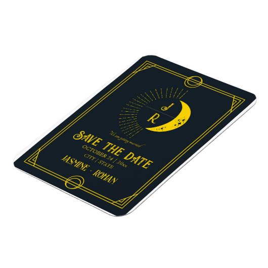 Selderijmonogram tarotgothic behalve de datum magneet (Linkerzijde)