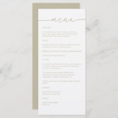 Selderijpoeder · Modern minimalistisch script brui Menu (Voorkant / Achterkant)
