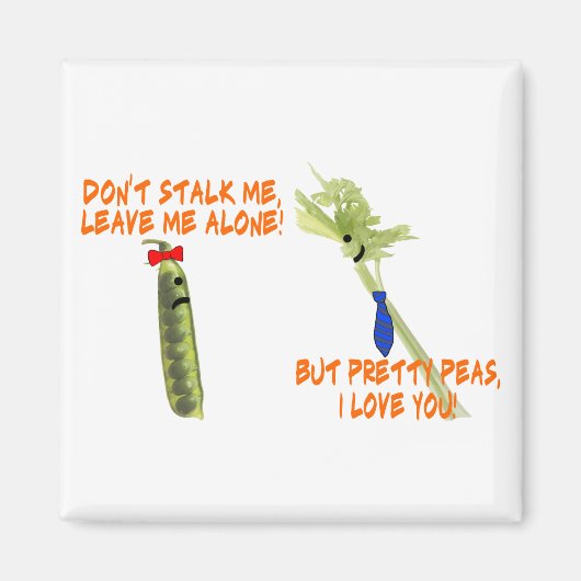 Selderijsteel en  erwten magneet (Voorkant)