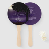 Selderijsterren en Mon String Light Wedding Handwaaier (Voorkant en achterkant)