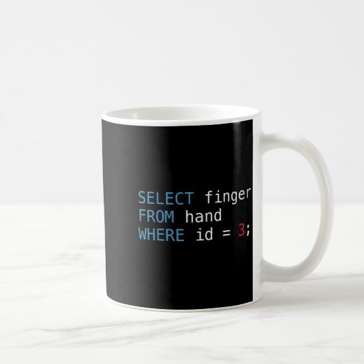 Select Finger From Hand Where Id = 3 Programmer Sq Koffiemok (Rechts)