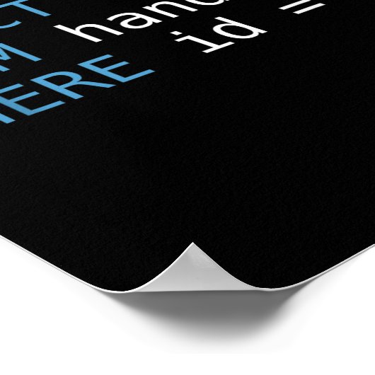 Select Finger From Hand Where Id = 3 Programmer Sq Poster (Hoek)