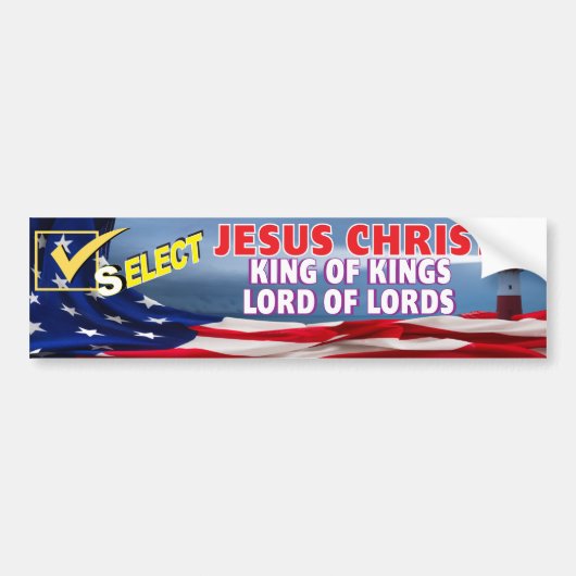 Selecteer Christus Bumpersticker (Voorkant)