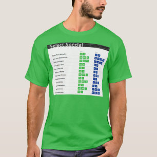 Selecteer de optie Speciaal Excel-toetsenbordsnelt T-shirt