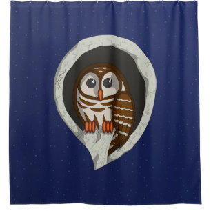 Selecteer het Owl Shower Curtain Douchegordijn