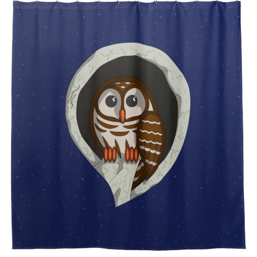 Selecteer het Owl Shower Curtain Douchegordijn (Voorkant)