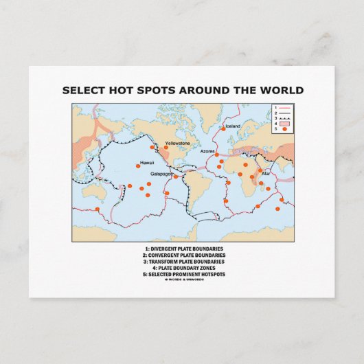 Selecteer hotspots over de hele wereld briefkaart (Voorkant)