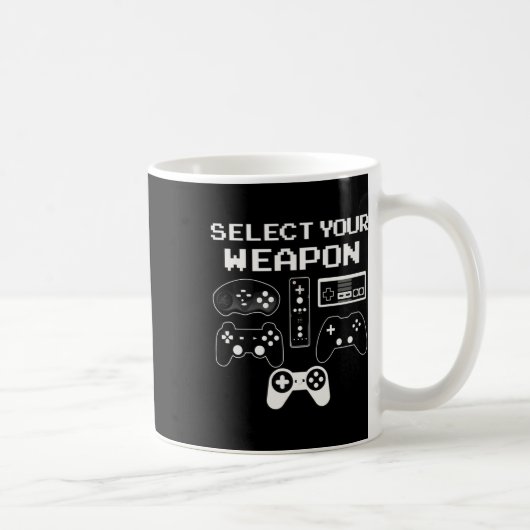 Selecteer Je Wapen Fun Videospel Shirt Controller Koffiemok (Rechts)