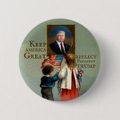 Selecteer President Trump opnieuw Ronde Button 5,7 Cm (Voorkant)