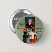 Selecteer President Trump opnieuw Ronde Button 5,7 Cm (Voorkant /achterkant)