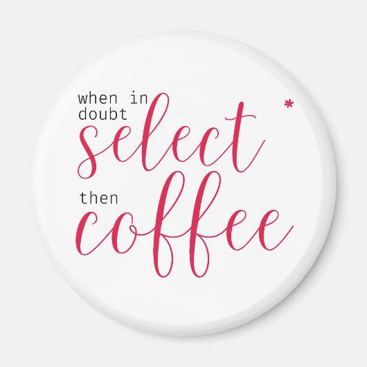 Selecteer Ster, Dan Koffie (voor Vrouwen in Techno Magneet (Voorkant)
