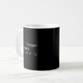 Selecteer Vinger Van Hand Waar Id = 3 Programmeur Koffiemok (Voorkant links)