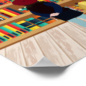 Selecteert een boek om mee te nemen naar de kennel poster (Hoek)