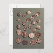 Selectie Celtische en Romeinse munten gevonden Briefkaart (Voorkant / Achterkant)