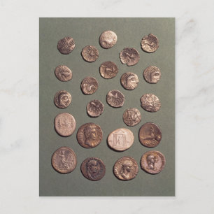 Selectie Celtische en Romeinse munten gevonden Briefkaart