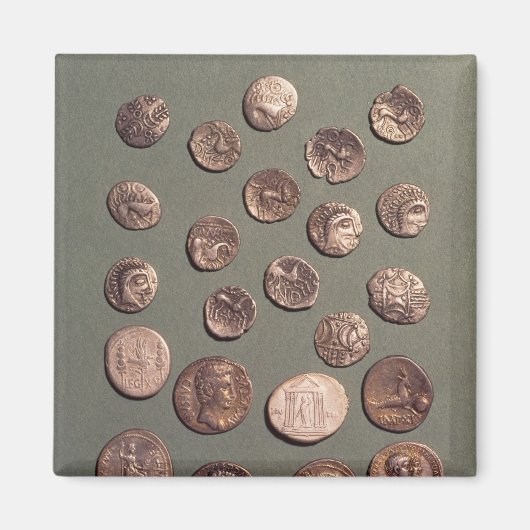 Selectie Celtische en Romeinse munten gevonden Magneet (Voorkant)