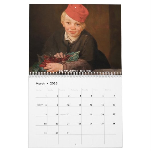 Selectie Edouard Manet Masterstuks Kalender (Mar 2026)