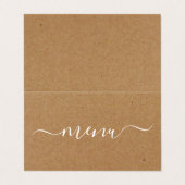 Selectie in het menu Eenvoudig script voor plattel Visitekaartje (Buitenkant ongevouwen)