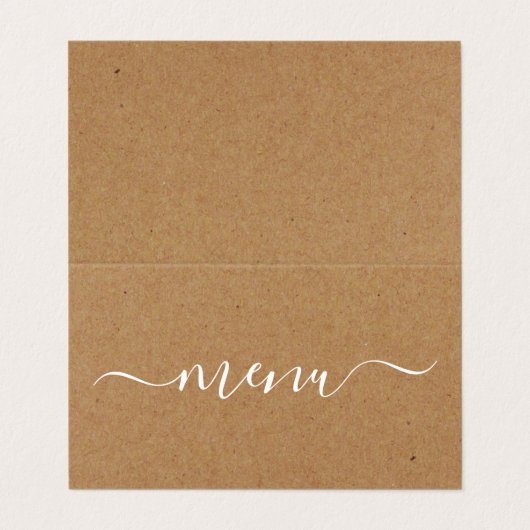 Selectie in het menu Eenvoudig script voor plattel Visitekaartje (Buitenkant ongevouwen)