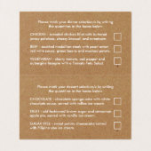 Selectie in het menu Eenvoudig script voor plattel Visitekaartje (Binnenkant ongevouwen)