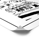 Selectie van Cartoons van het Man Funny Lollipop Poster (Hoek)