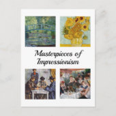 Selectie van diverse impressionistische meesterwer briefkaart (Voorkant)
