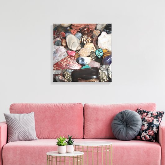 Selectie van gepolijst Rocks Canvas Afdruk (Insitu (Woonkamer))