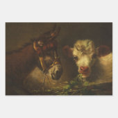 Selectie van landbouwhuisdieren inpakpapier vel (Voorkant 3)