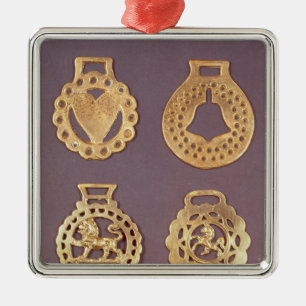 Selectie van paardenschorten metalen ornament