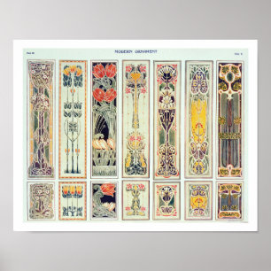 Selectie van paneeldesign, bord IX van "Modern Poster