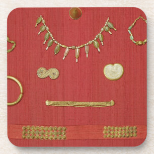 Selectie van sieraden, Harappa, 2300-1750 BC Bier Onderzetter