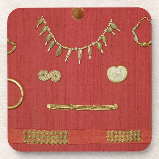 Selectie van sieraden, Harappa, 2300-1750 BC Bier Onderzetter (Voorkant)