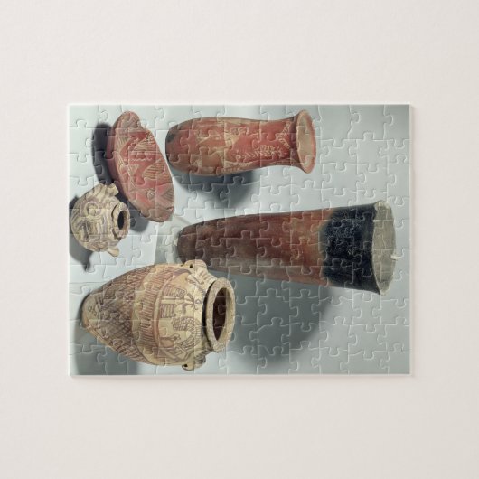 Selectie van vassen, Naqada I/II-periode, 4000-310 Legpuzzel (Horizontaal)