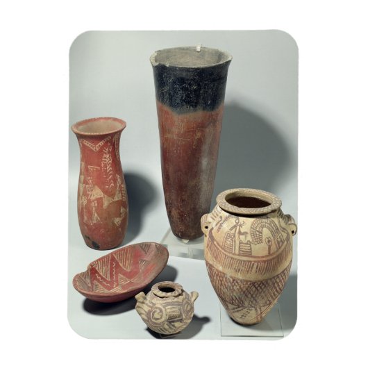 Selectie van vassen, Naqada I/II-periode, 4000-310 Magneet (Verticaal)
